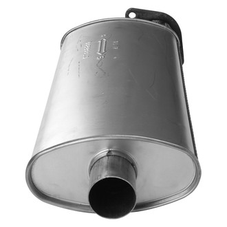 AP Exhaust® - MSL Maximum Aluminized Steel Oval Direct-Fit Exhaust Muffler with Flange and Outlet Neck