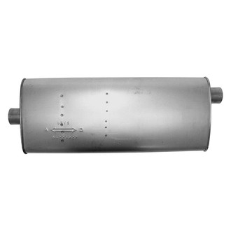 AP Exhaust® - MSL Maximum Aluminized Steel Oval Direct Fit Exhaust Muffler with Inlet / Outlet Neck