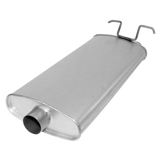 AP Exhaust® - MSL Maximum Aluminized Steel Oval Direct Fit Exhaust Muffler with Inlet / Outlet Neck