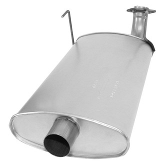AP Exhaust® - MSL Maximum Aluminized Steel Oval Direct Fit Exhaust Muffler with Flange and Inlet Neck