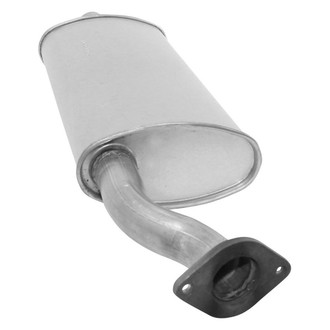 AP Exhaust® - MSL Maximum Aluminized Steel Oval Direct Fit Exhaust Muffler with Flange and Inlet Neck