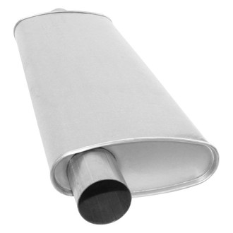 AP Exhaust® - MSL Maximum Aluminized Steel Front Oval Direct-Fit Exhaust Muffler with Inlet/Outlet Neck