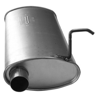 AP Exhaust® - MSL Maximum Aluminized Steel Oval Direct Fit Exhaust Muffler with Inlet / Outlet Neck