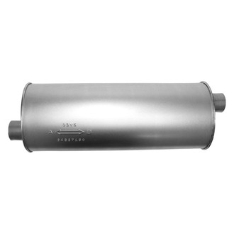 AP Exhaust® - MSL Maximum Aluminized Steel Oval Direct-Fit Exhaust Muffler with Inlet/Outlet Neck