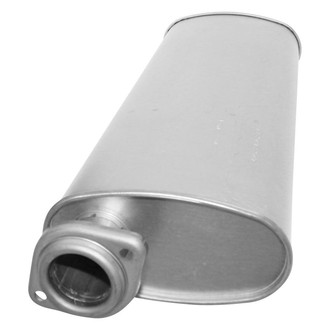 AP Exhaust® - MSL Maximum Aluminized Steel Oval Direct Fit Exhaust Muffler with Flange and Outlet Neck