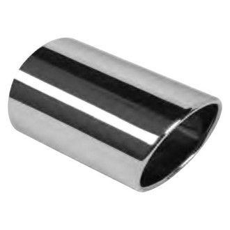 AP Exhaust® - 304 SS Oval Inside Roll Angle Cut Tap-On Natural Exhaust Tip