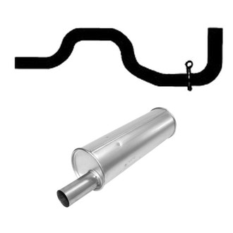 AP Exhaust® - Exhaust Muffler and Tailpipe Kit