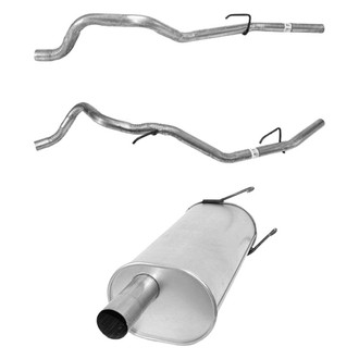 AP Exhaust® - Exhaust Muffler with Driver and Passenger Side Tailpipes Kit
