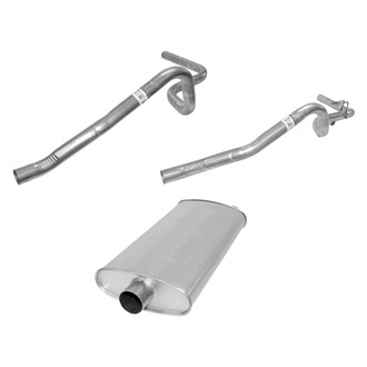 AP Exhaust® - Exhaust Muffler with Driver and Passenger Side Tailpipes Kit