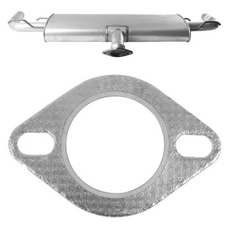 AP Exhaust® - 2-Pc Challenge Series Exhaust Muffler and Pipe Assembly Kit