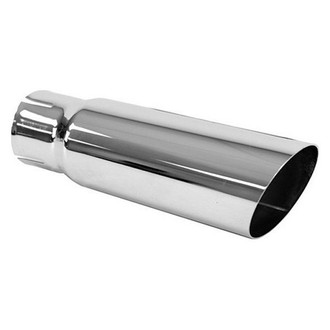 AP Exhaust® - Stainless Steel Round Inside Roll Angle Cut Weld-On Natural Exhaust Tip