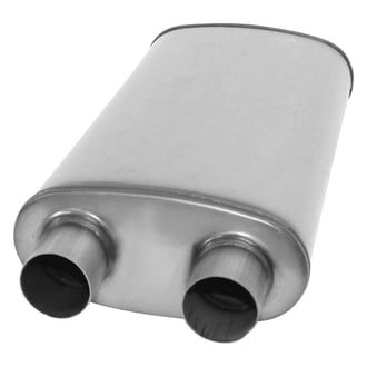 AP Exhaust® - Xlerator Performance Stainless Steel Oval Gray Exhaust Muffler