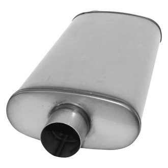 AP Exhaust® - Xlerator Performance Stainless Steel Oval Gray Exhaust Muffler