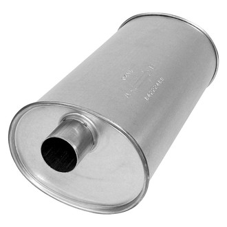AP Exhaust® - Challenge Series Aluminized Steel Oval Exhaust Muffler with Inlet / Outlet Neck