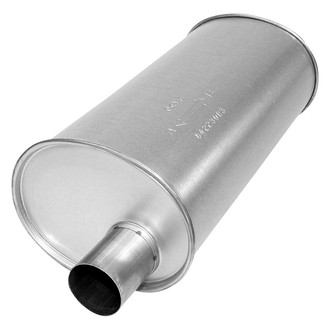 AP Exhaust® - Challenge Series Aluminized Steel Oval Exhaust Muffler with Inlet / Outlet Neck