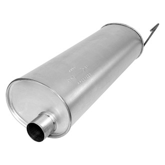 AP Exhaust® - Challenge Series Aluminized Steel Oval Exhaust Muffler with Inlet / Outlet Neck
