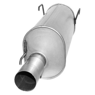 AP Exhaust® 2519 - Challenge Series Aluminized Steel Oval Exhaust Muffler with Inlet/Outlet Neck