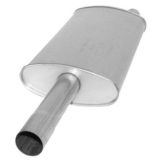 AP Exhaust® - Challenge Series Aluminized Steel Oval Exhaust Muffler with Inlet / Outlet Neck