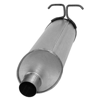 AP Exhaust® - Challenge Series Aluminized Steel Oval Exhaust Muffler with Inlet / Outlet Neck