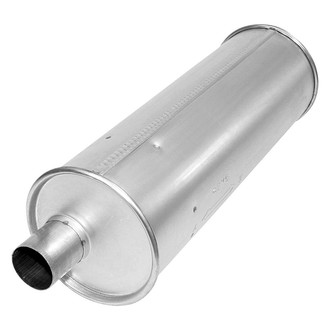 AP Exhaust® - MSL Maximum Aluminized Steel Round Direct Fit Exhaust Muffler with Inlet / Outlet Neck