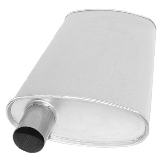 AP Exhaust® - MSL Maximum Aluminized Steel Oval Direct-Fit Exhaust Muffler with Inlet/Outlet Neck