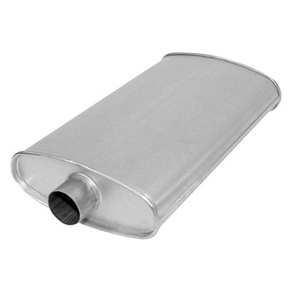 AP Exhaust® - MSL Maximum Aluminized Steel Oval Direct-Fit Exhaust Muffler with Inlet/Outlet Neck