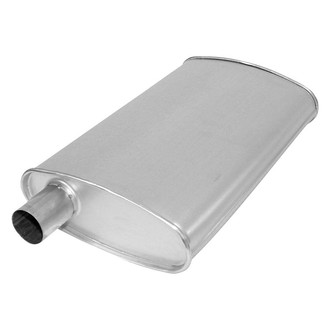 AP Exhaust® - MSL Maximum Aluminized Steel Oval Direct-Fit Exhaust Muffler with Inlet/Outlet Neck