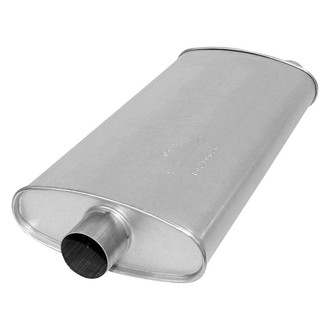 AP Exhaust® - MSL Maximum Aluminized Steel Oval Direct-Fit Exhaust Muffler with Inlet/Outlet Neck
