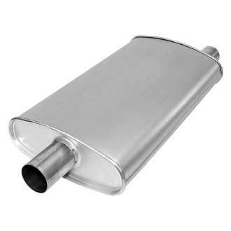 AP Exhaust® - MSL Maximum Aluminized Steel Oval Direct Fit Exhaust Muffler with Inlet / Outlet Neck