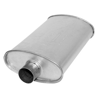 AP Exhaust® - MSL Maximum Aluminized Steel Oval Direct Fit Exhaust Muffler with Inlet / Outlet Neck