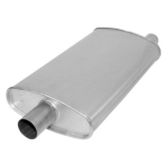 AP Exhaust® - MSL Maximum Aluminized Steel Oval Direct Fit Exhaust Muffler with Inlet / Outlet Neck