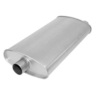 AP Exhaust® - MSL Maximum Aluminized Steel Oval Direct-Fit Exhaust Muffler with Inlet/Outlet Neck