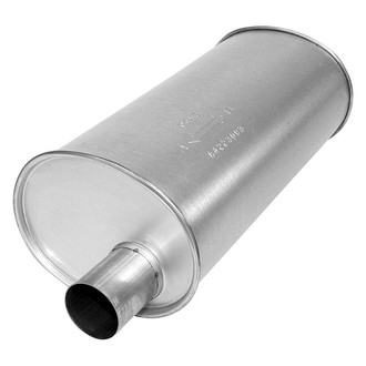 AP Exhaust® - MSL Maximum Aluminized Steel Oval Direct-Fit Exhaust Muffler with Inlet/Outlet Neck
