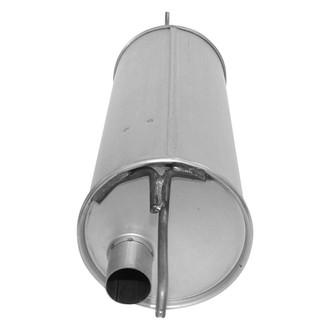 AP Exhaust® - MSL Maximum Aluminized Steel Round Direct Fit Exhaust Muffler with Inlet / Outlet Neck
