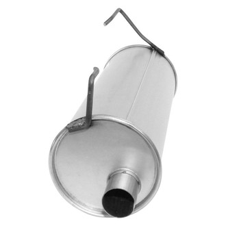 AP Exhaust® - MSL Maximum Aluminized Steel Rear Oval Direct-Fit Exhaust Muffler with Inlet Neck and Spout