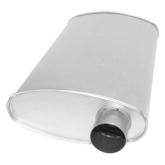 AP Exhaust® - MSL Maximum Aluminized Steel Oval Direct Fit Exhaust Muffler with Inlet / Outlet Neck
