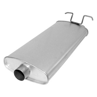 AP Exhaust® - MSL Maximum Aluminized Steel Oval Direct Fit Exhaust Muffler with Flange and Inlet Neck