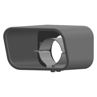 AP Exhaust® - Stainless Steel Passenger Side Rectangular Angle Cut Weld-On Polished Black Exhaust Tip