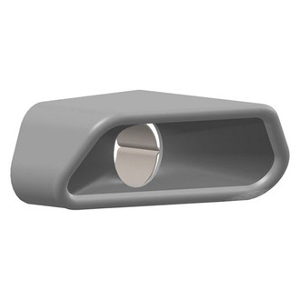 AP Exhaust® - Stainless Steel Driver Side Rectangular Angle Cut Clamp-On Polished Black Exhaust Tip