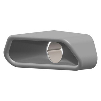 AP Exhaust® - Stainless Steel Passenger Side Rectangular Angle Cut Weld-On Polished Black Exhaust Tip