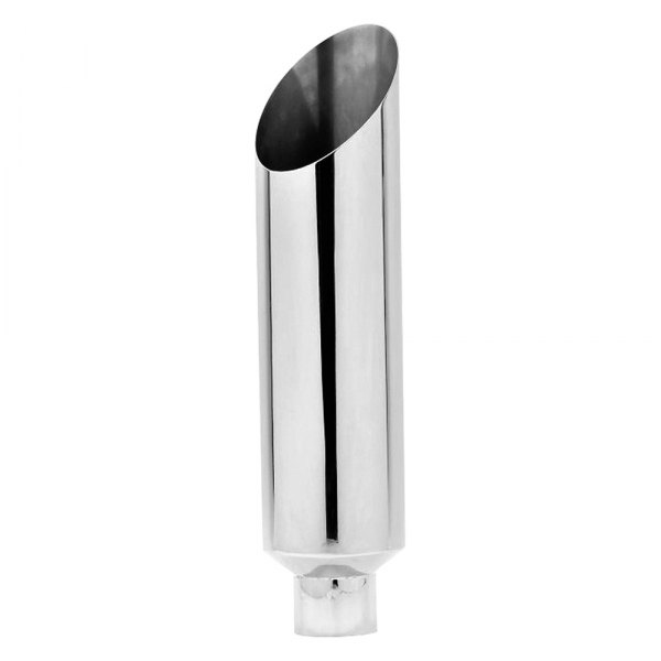 AP Exhaust® - Silverine™ 304 SS Slant Cut Polished Exhaust Stack