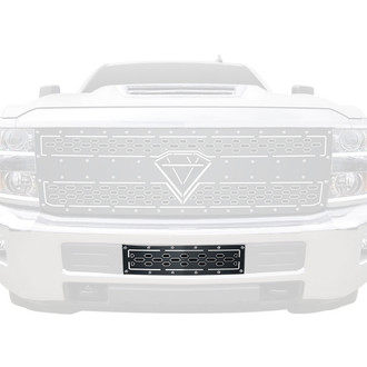 APG® - 1-Pc Black Double Layer Laser Cut Sheet Bumper Grille