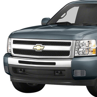 APG® - 2-Pc Silver Hairline Horizontal Billet Fog Light Grilles