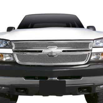 APG® - 2-Pc Plain Weave Style Chrome Polished 1.8 mm Wire Mesh Main Grille