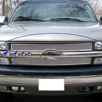 APG® - 2-Pc Chrome Polished 1.8 mm Wire Mesh Main Grille