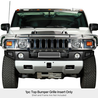 APG® - 1-Pc Chrome Polished 1.8 mm Wire Mesh Bumper Grille