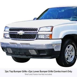 APG® - 4-Pc Chrome Polished 8x6 mm Horizontal Billet Bumper Grilles