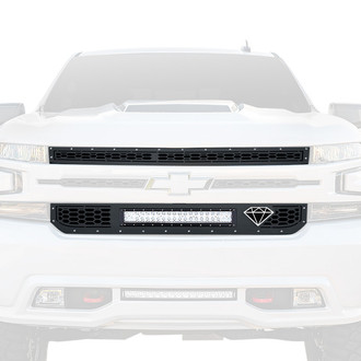 APG® - 1-Pc Honeycomb Style Black Laser Cut Mesh Main Grille with LED Lights