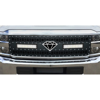 APG® - Honeycomb Style Black Laser Cut Mesh Grille Set with LED Lights
