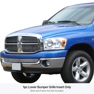 APG® - 1-Pc Chrome Polished 8x6 mm Horizontal Billet Bumper Grille